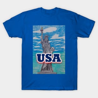 Lady Liberty and the USA T-Shirt